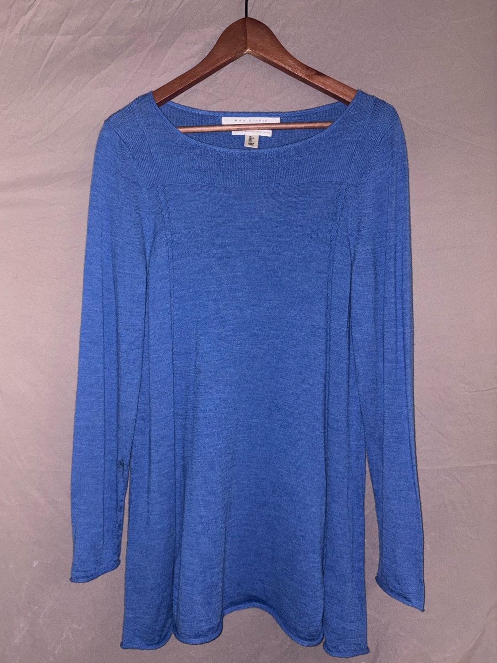 Max Studio Women’s Cornflower Blue Crewneck Sweater